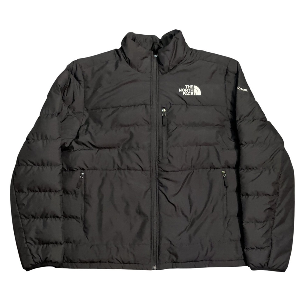 The North Face 550 Down Puffer Jacket Mens Size XL Black Quilted Full Zip Gorp